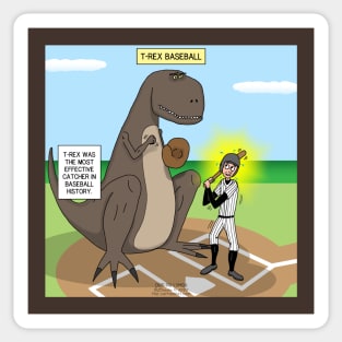 T-Rex Baseball Sticker